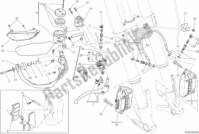 Alle onderdelen voor de Voorremsysteem van de Ducati Multistrada 1200 ABS Thailand 2018